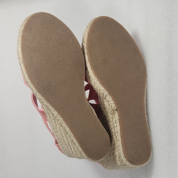 Coral Wedge Sandals Just Fab "Karsey" New In Box size 8 Rope Heel - Picture 6 of 15